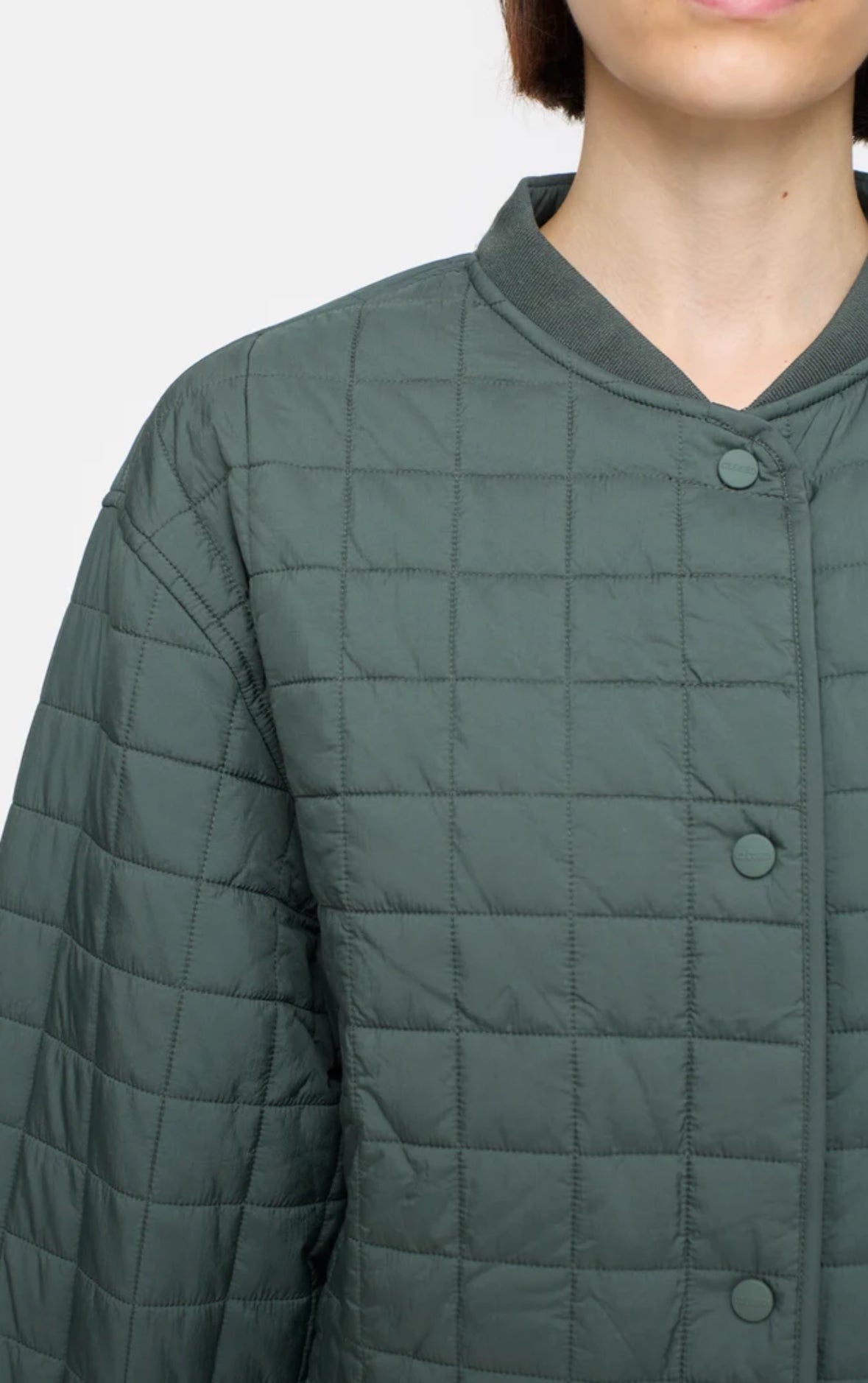 CLOSED Reversible quilted jacket in pini green