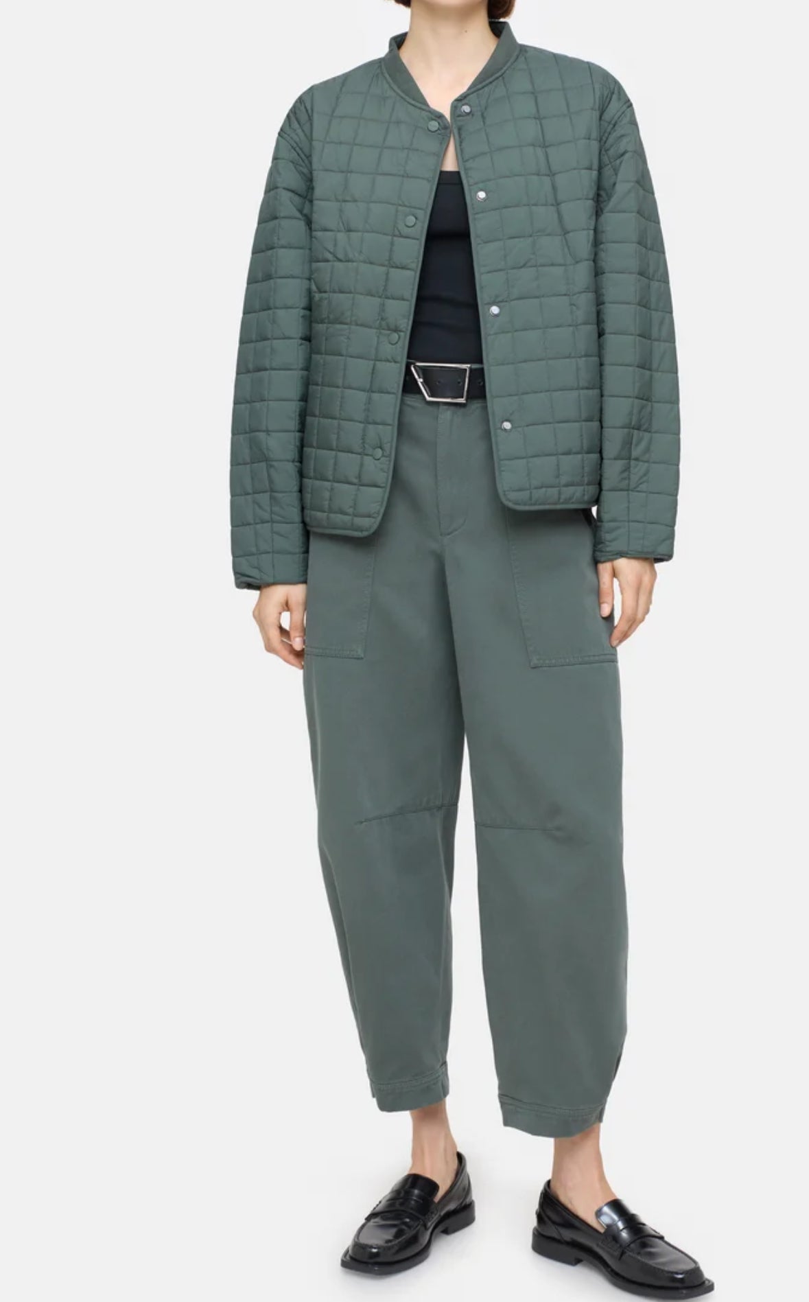 CLOSED Reversible quilted jacket in pini green