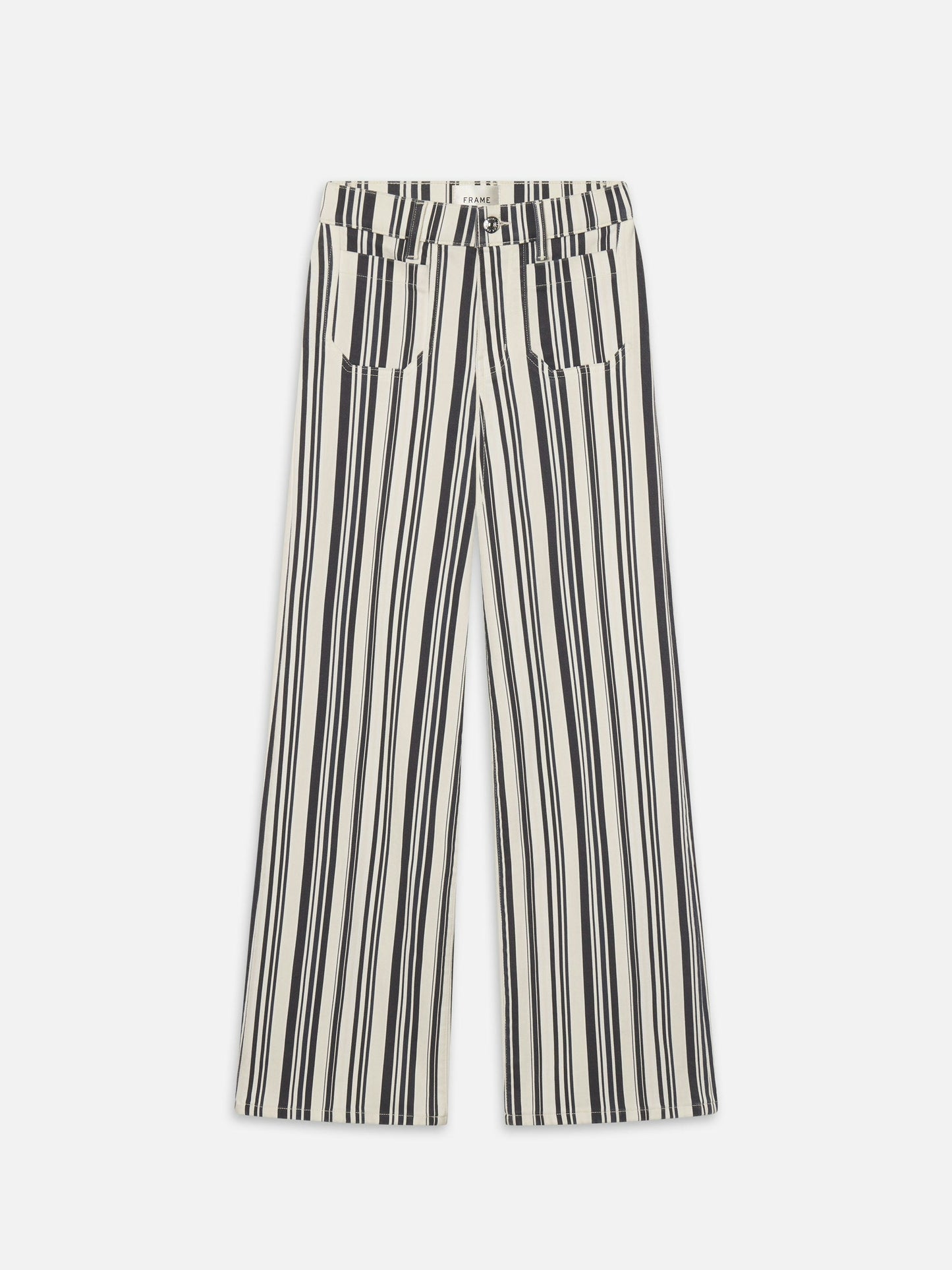 FRAME Le Slim Palazzo Modernist Pocket
in Navy Stripe