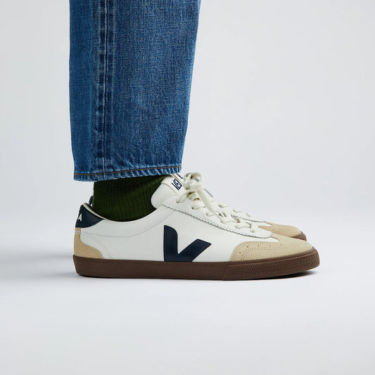 VEJA VOLLEY LEATHER WHITE NAUTICO BARK