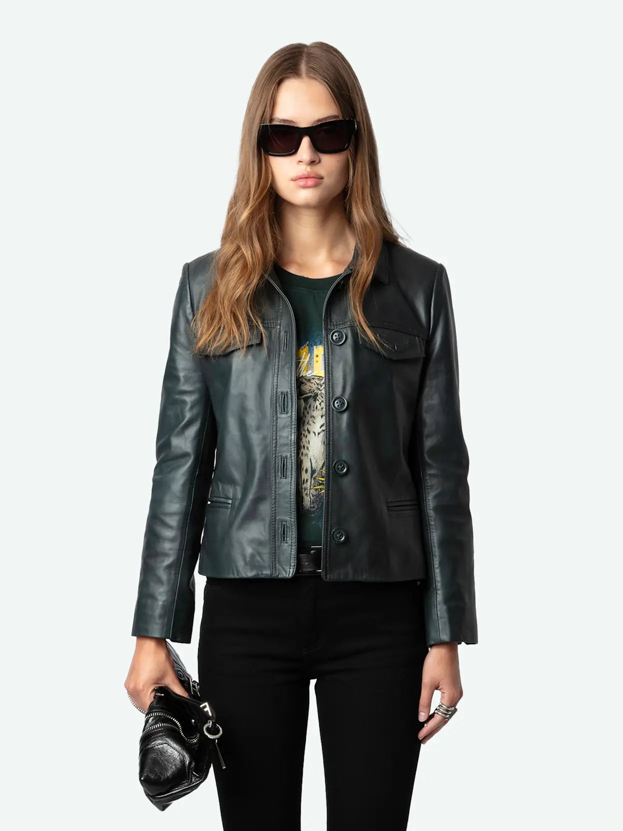 ZADIG & VOLTAIRE Liam Leather Jacket in Peaks