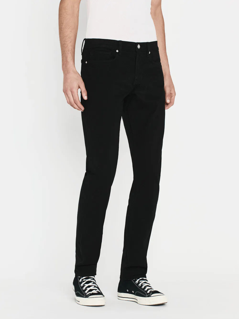 FRAME Men’s L'Homme Slim Brushed Twill
in Noir