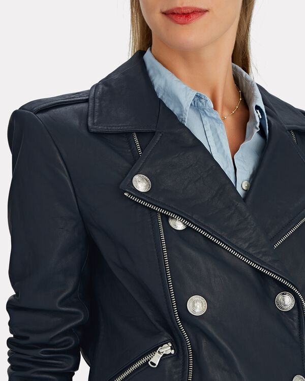 Black Vegan Leather Jacket - Fur-Trimmed Jacket - Belted Jacket - Lulus
